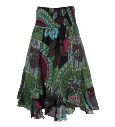Multicolor Floral Handkerchief Skirt