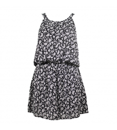 Black & White Paisley Blouson Dress