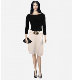 Contrast Telly Belted Dress