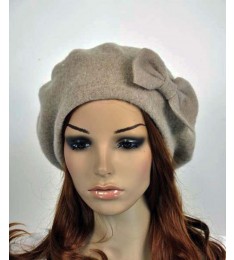 Cute Bow Winter 100 Percent Wool Fashion Lady Womens Dress Hat