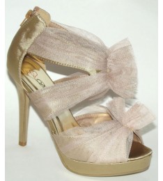 Satin Platform Stiletto Peep Toe Sandals