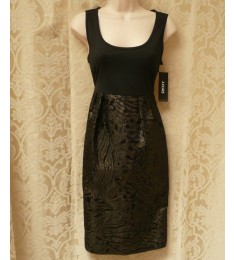 BLACK GOLD METALLIC COCKTAIL DRESS