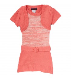 Coral Belted Sweater Dress - Infant & Girls 