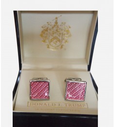 Pink Square Silver Tone Cufflink-01.jpg