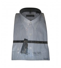 Blue & White Pin Stripe Silk Shirt