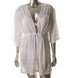 Top Cover-Up White Stretch Swimwear