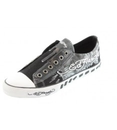 Van Nuys Black Signature Toe-Cap Sneakers