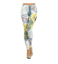 White & Blue Pastel Braided Tassel Leggings