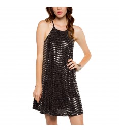 Silver Metallic Shift Dress