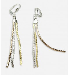Exotic Three Strings Gold Earrings