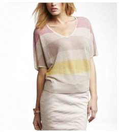 Mesh Wedge Metallic Pullover