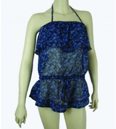 Ruffle Halter Strapless Blouse