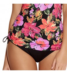 Hot Pink & Black Borocay Fold-Over Classic Bikini Bottoms