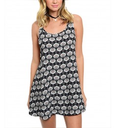 Black & White Abstract Shift Dress