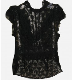 Black Knit Lace Shirt