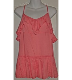 Coral Beaded Layered Top Dress