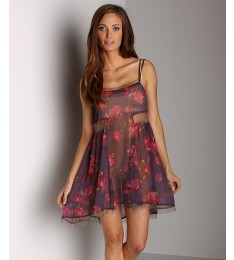 Poppyfield Purple and Pink Slip Dress