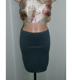 Junior Stretchy Gray Tube Skirt
