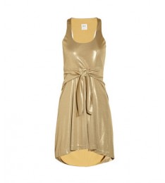Metallic Racerback Jersey Dress