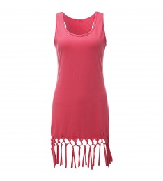 Women Tassel Hem Mini Dress