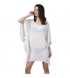 White Convertible Mini Kaftan Dress