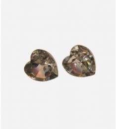 Heart Cut Rhinestone Stud Pierced Earring