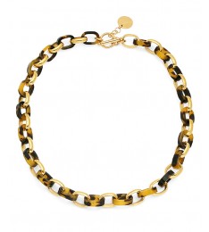 Gold & Tortoise Chain Link Necklace