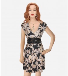 HYPE Black_Taupe_Gray Polka Dot Top_Skirt