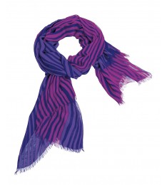 Impressionista Stripe Silk Chiffon Scarf 