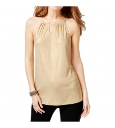 Metallic Gold Halter Top