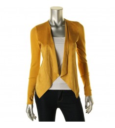 Yellow Open Front Cardigan Sweater