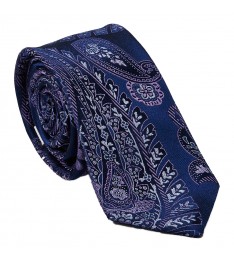 Purple Paisley Silk Tie