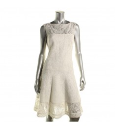 Ivory Lace A-Line Cocktail Dress