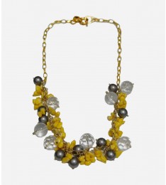 Crystal Flower Charms Necklace