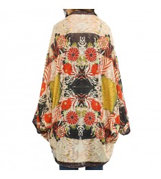 Wine & Yellow Floral Shawl
