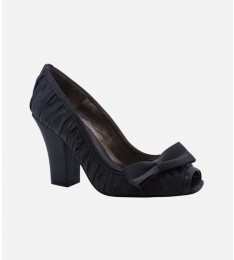 Galena Satin Ruched Heels Shoe