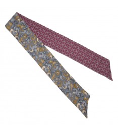 Two-Sided Alexys Silk Ponytail Scarf 