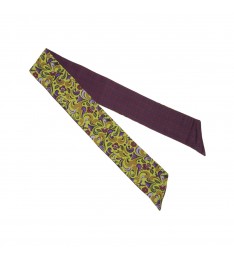 Multicolor Two-Sided Lena Silk Ponytail Scarf