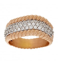 Diamonique® Simulated Diamond & Rose Gold Verona Ring