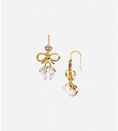 Heart & Bow Drop Earrings