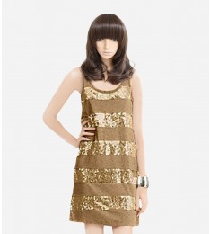 Sequin Stripe Tank Dress