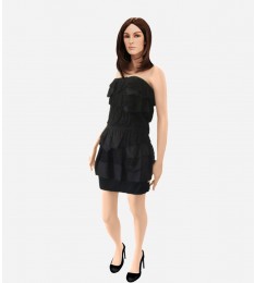 Silk Layers Little Black Dress SZ L NWT Cute Silk Layers New Strapless