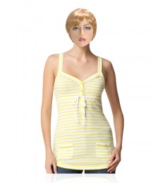 Henley Yellow & White Striped Camisole