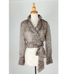 Gauze Harlow Silk Top Wrap Shirt Top
