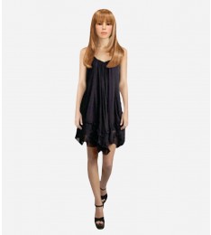 Little Frill Hem Black Dress