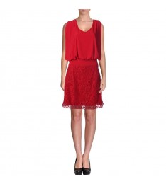 Red Matte Jersey Cocktail Dress