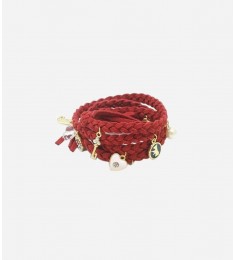 Leather Braid Charm Anklet Cuff Bracelet