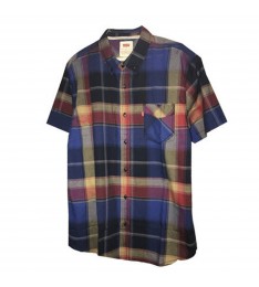 Men's Multicolor Plaid Short Sleeve Shirt 