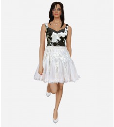 Ivory Lace Tulle Tutu Mini Skirt