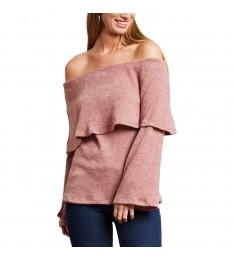 Mauve Off-Shoulder Sweater